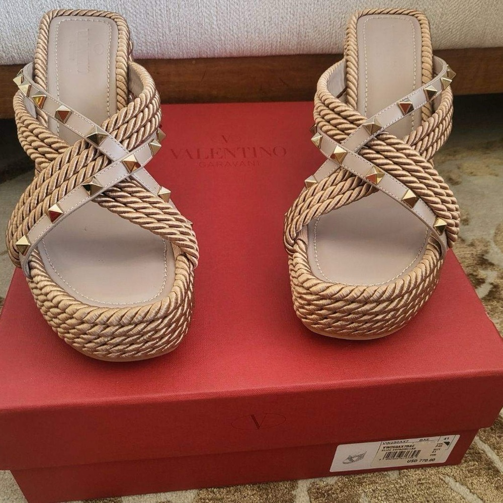 Valentino slide espadrillas brand new